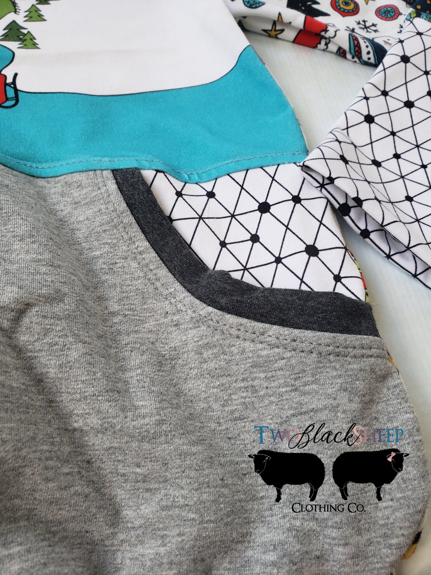 Ice Skating Panda pocket shirt