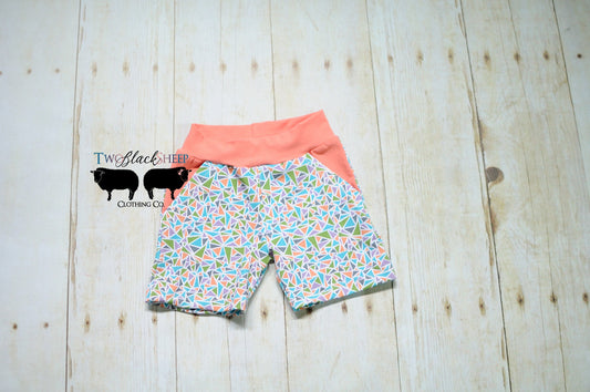 2-3t Pastel Mosaic Shorts