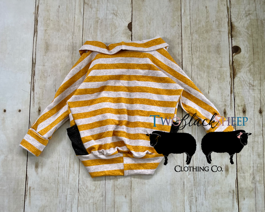 1-3y GWM Mustard Stripe Cocoon Cardigan