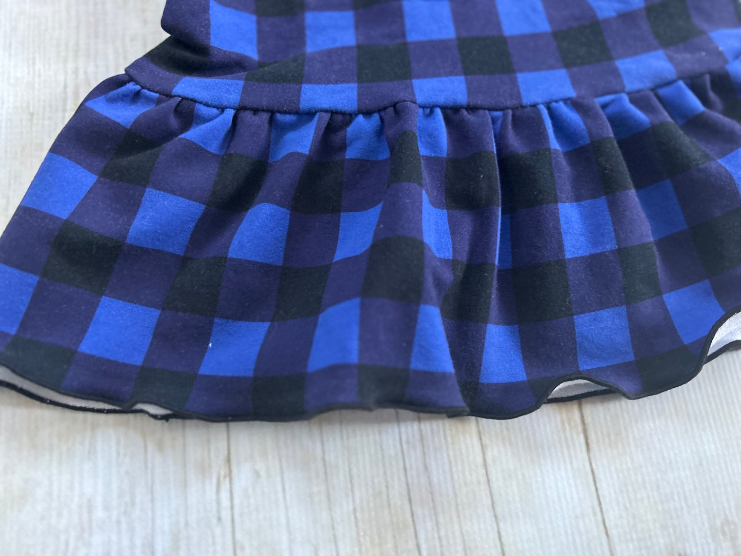 1-3y GWM Blue Buffalo Plaid Hooded Peplum