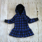 1-3y GWM Blue Buffalo Plaid Hooded Peplum