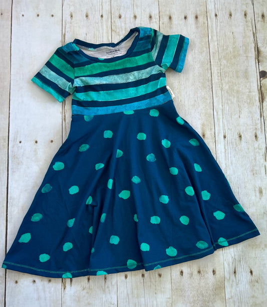 6-9y GWM Striped Polkadot Dress