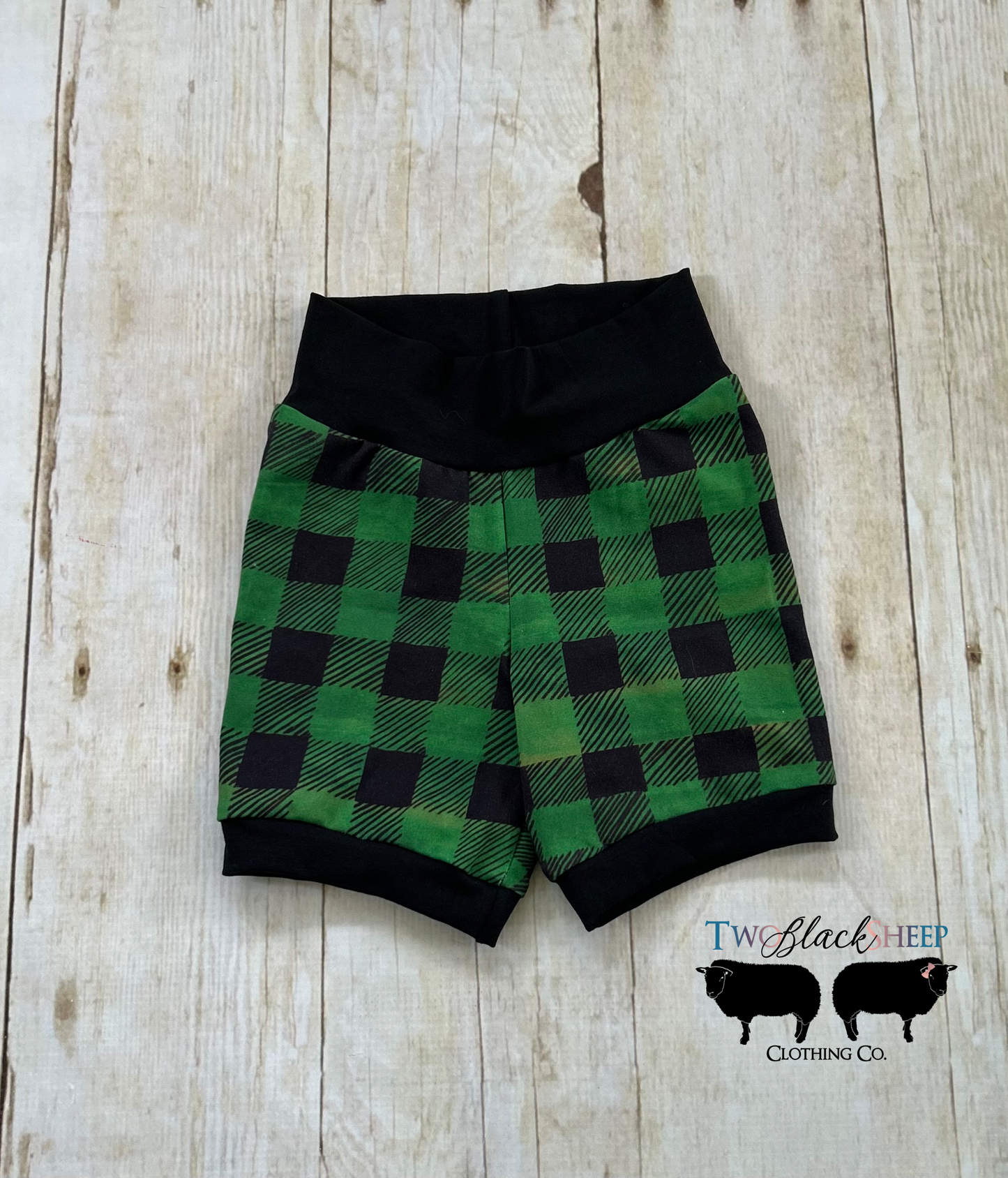 3-6y GWM Green Buffalo Plaid lounge set