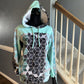 12 Women’s Geometric Colorblock Hoodie