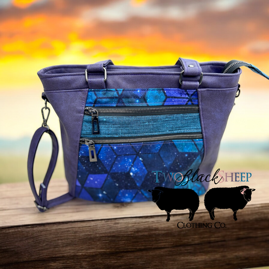 Purple/Blue Geometric tote bag