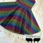 3-6y OOAK GWM Wiggle Grid Rainbow Short Dress