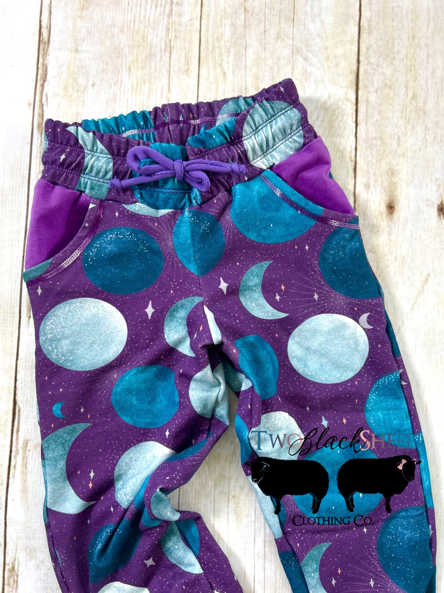 OOAK 3-6y GWM Purple Moon Joggers