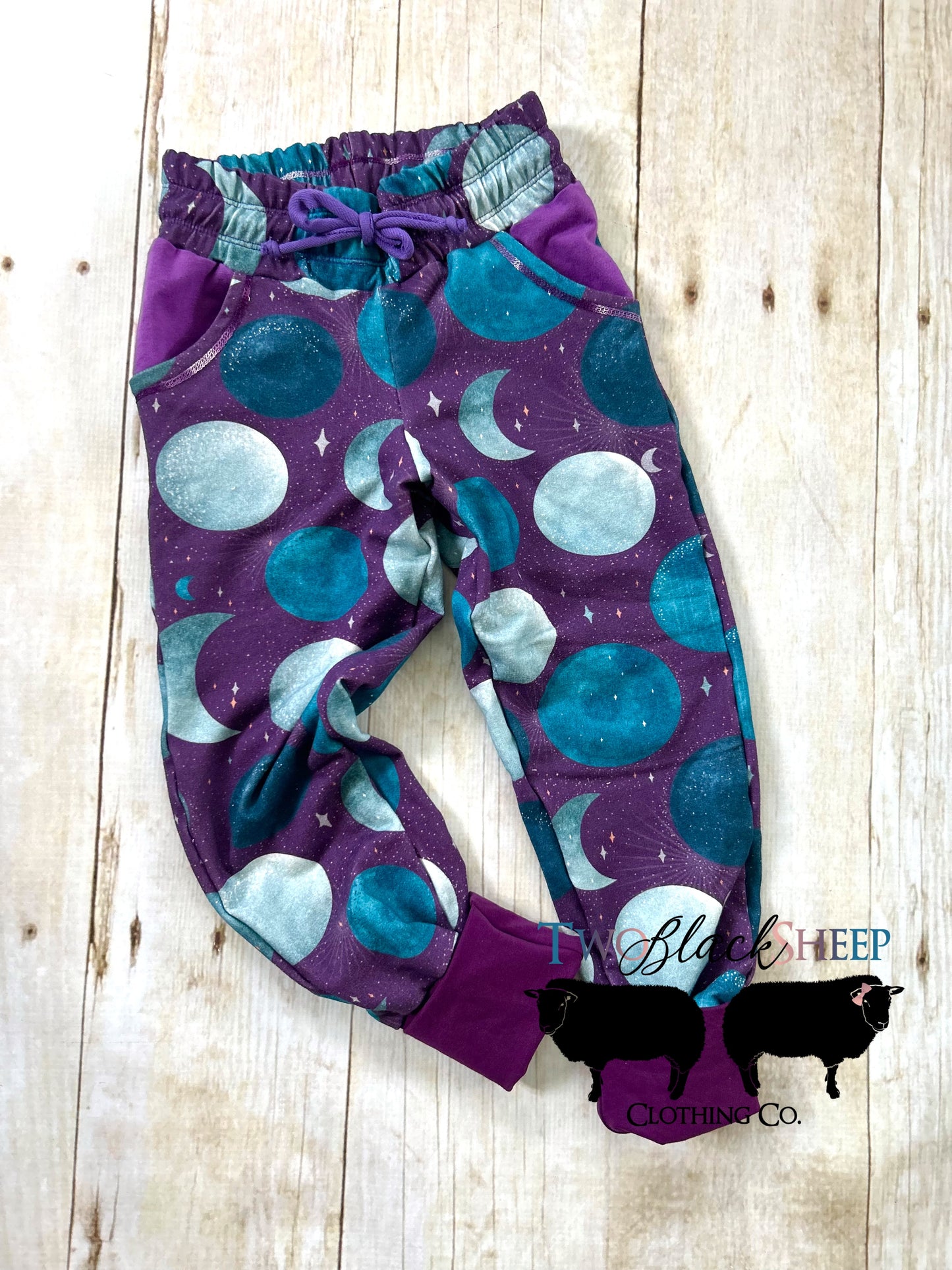 OOAK 3-6y GWM Purple Moon Joggers