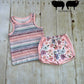 4t Stripes Tank and matching floral track shorts