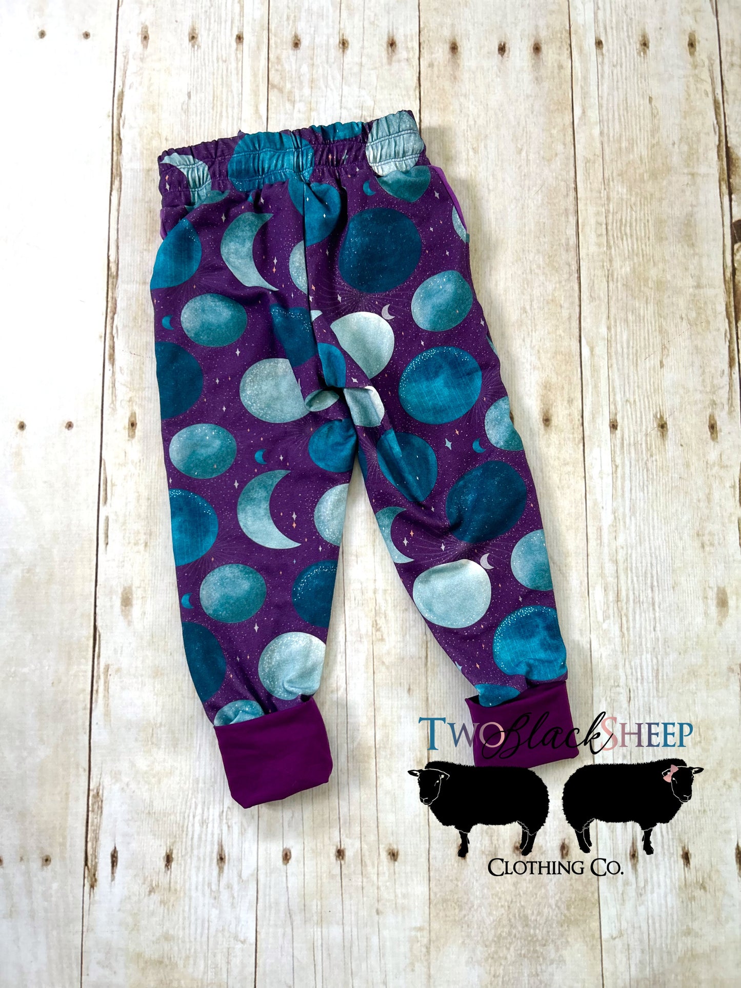 OOAK 3-6y GWM Purple Moon Joggers