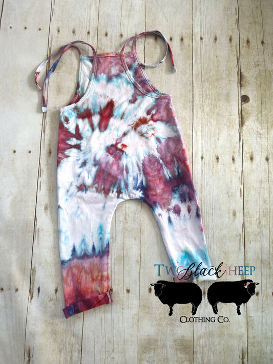 4t Ice-dyed Tie Strap Romper