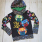 6-9 years Geometric Rainbow Pug Life Grow with Me Hoodie