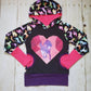 9-12 years Grow with me Geometric Rainbow Horse Hoodie