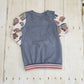 12m-3 years OOAK Burlap Rainbow Grow with Me Tunic