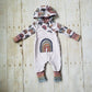 3-12 months Hooded Rainbow Grow with Me Baby Romper