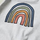 3-12 months Hooded Rainbow Grow with Me Baby Romper