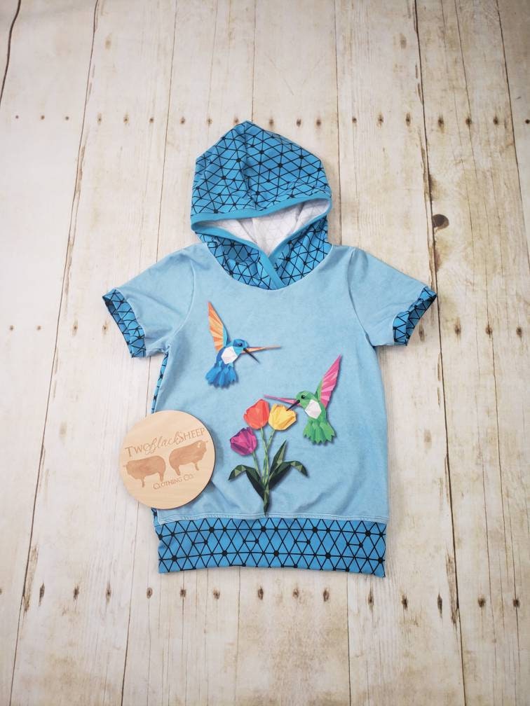 Grow with Me Geometric Hummingbird hoodie