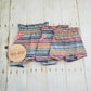 Rainbow Stripes Grow with Me Paperbag Shorties