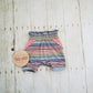 Rainbow Stripes Grow with Me Paperbag Shorties