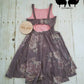 9-12 years Heathered Burgundy Floral Grow with Me Summer Dress