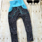 1-3y GWM Black w/Blue Splotch Drop-crotch Style Pants