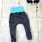 1-3y GWM Black w/Blue Splotch Drop-crotch Style Pants