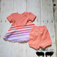 3-12 months Rainbow Baby Tunic and Shortie Grow with Me Set