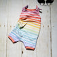 3-12 months Grow with Me Rainbow Romper with Tie straps