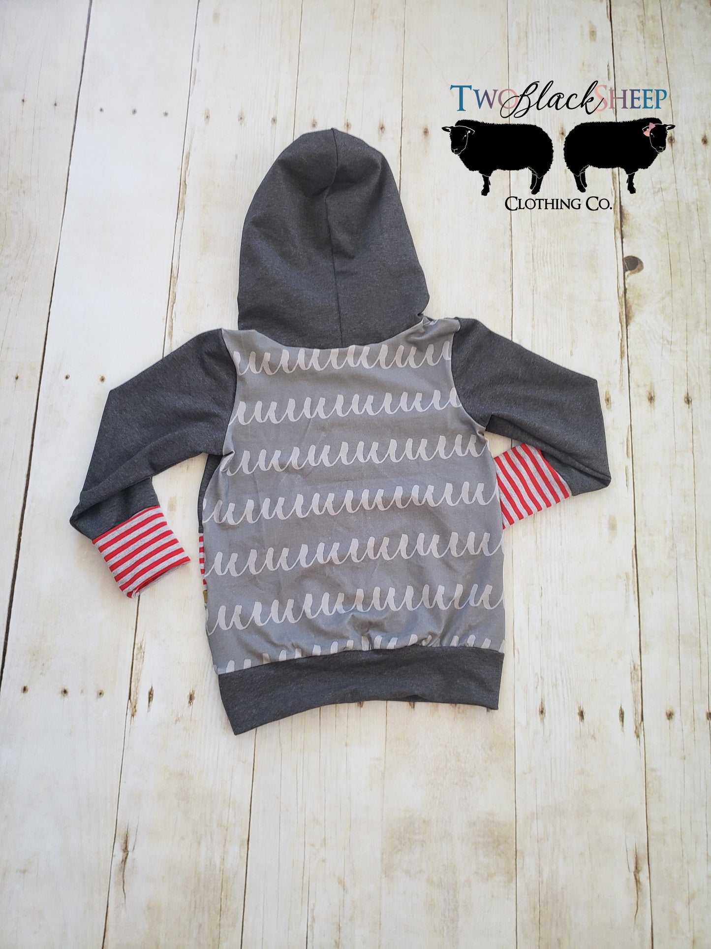 3-6y Dark Gray Crowned Winter Bear GWM Hoodie