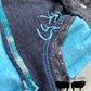 3-12m GWM Variegated Blue Drop Crotch Pants with Kangaroo Pocket