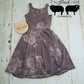 9-12 years Heathered Burgundy Floral Grow with Me Summer Dress