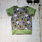 1-3y Panda and Cactus Grow with Me Banded Shirt