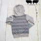 3-6 years Light Gray Crowned Winter Bear Grow with Me Hoodie