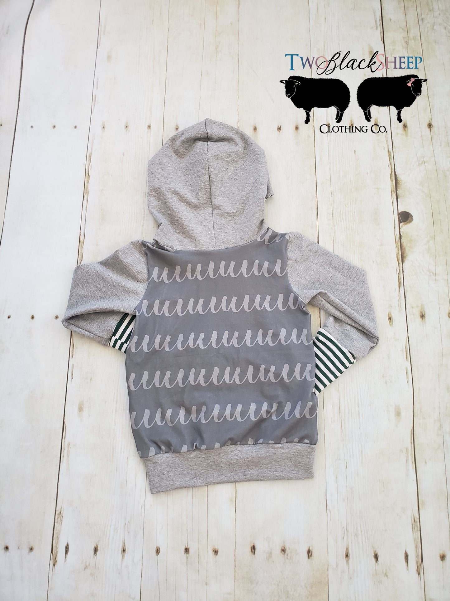 3-6 years Light Gray Crowned Winter Bear Grow with Me Hoodie