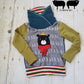 Winter Bear Cowl-neck Grow with Me Pullover