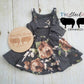 3-12 months Dark Heathered Gray Floral Grow with Me Dress