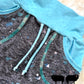 1-3y GWM Black w/Blue Splotch Drop-crotch Style Pants
