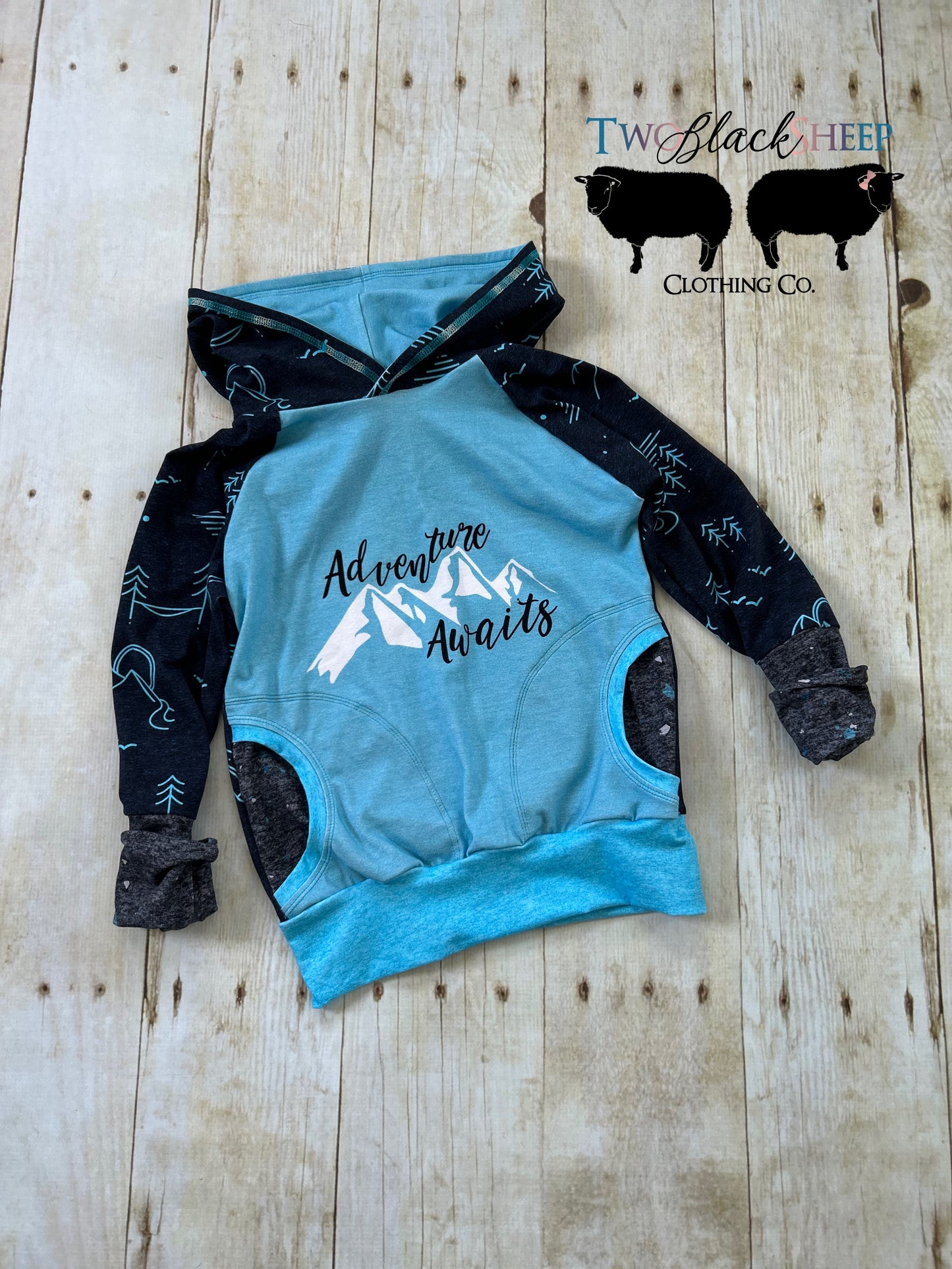 6-9y GWM OOAK Adventure hoodie