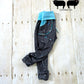 1-3y GWM Black w/Blue Splotch Drop-crotch Style Pants